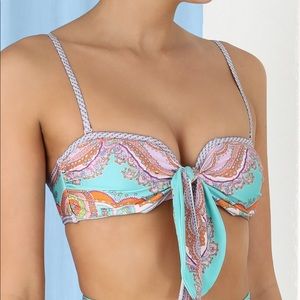 Zimmermann Lola Tie Front Bikini Top!